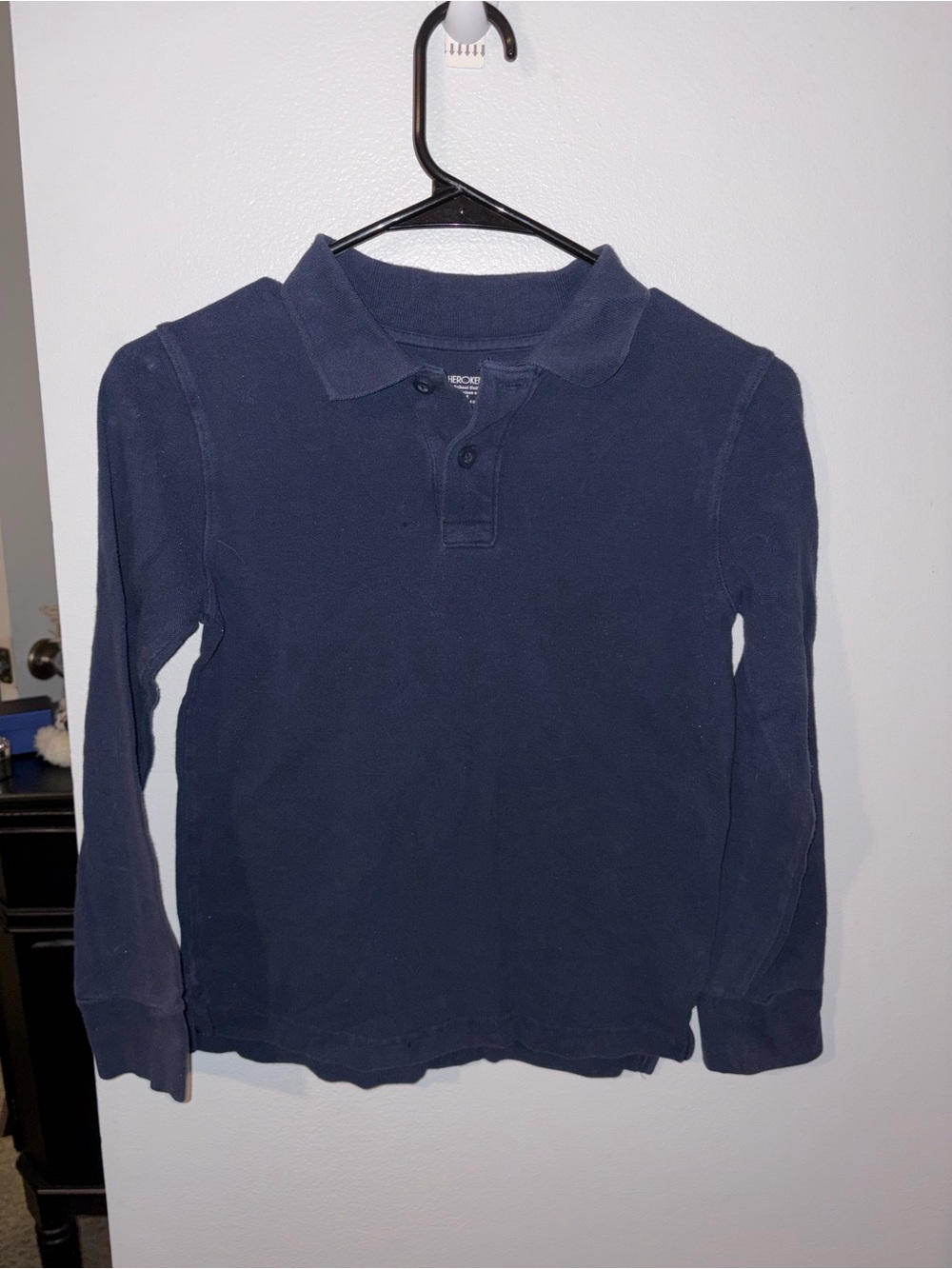 Cherokee Boys Navy Long Sleeve Polo
